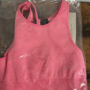Sweaty Betty - Illusion Seamless Bra (Small pink)